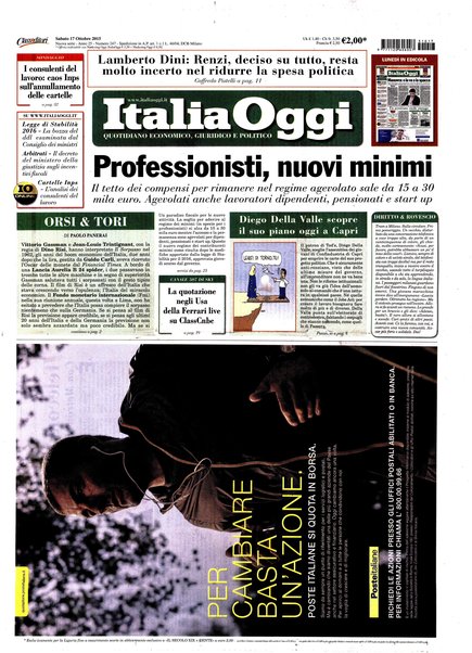 Italia oggi : quotidiano di economia finanza e politica